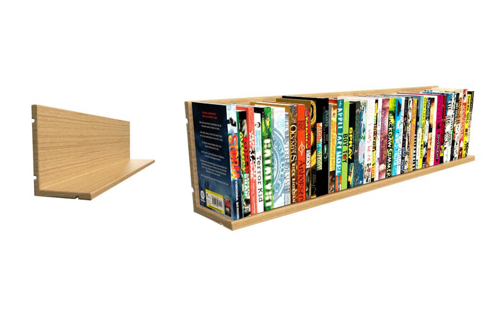 Standard Shelf turned for small format books