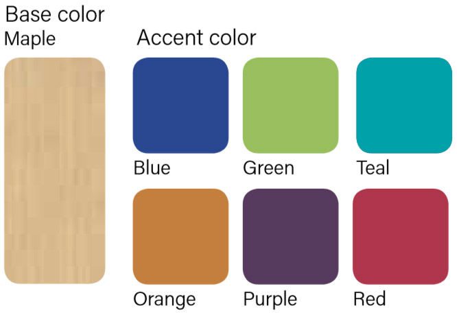 Table Top and Edge Band color choices